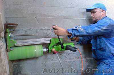 Алмазное сверление отверстий в бетоне,резка,бурение железобетона. - <ro>Изображение</ro><ru>Изображение</ru> #1, <ru>Объявление</ru> #8063