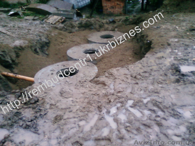 Канализация из бетонных колец. Монтаж коммуникаций. - <ro>Изображение</ro><ru>Изображение</ru> #1, <ru>Объявление</ru> #29134