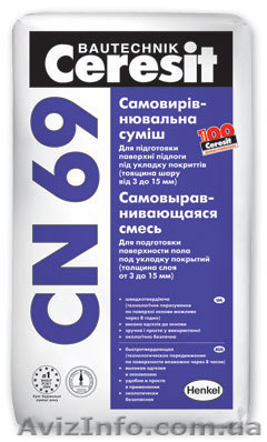 Самовыравнивающаяся смесь церезит  Ceresit CN 69 , CN 72 , CN 178 , CN 83 - <ro>Изображение</ro><ru>Изображение</ru> #1, <ru>Объявление</ru> #30852