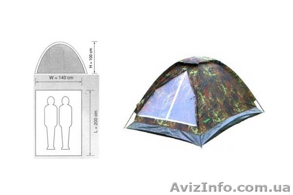 Палатка 2-х мест. MONODOME Camou - <ro>Изображение</ro><ru>Изображение</ru> #1, <ru>Объявление</ru> #57993