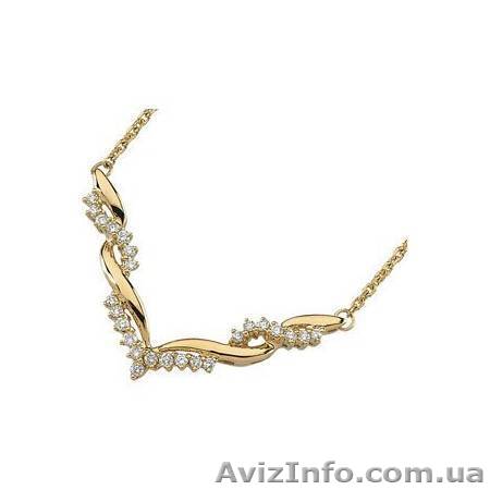 Золотое ожерелье с бриллиантами - <ro>Изображение</ro><ru>Изображение</ru> #1, <ru>Объявление</ru> #176599