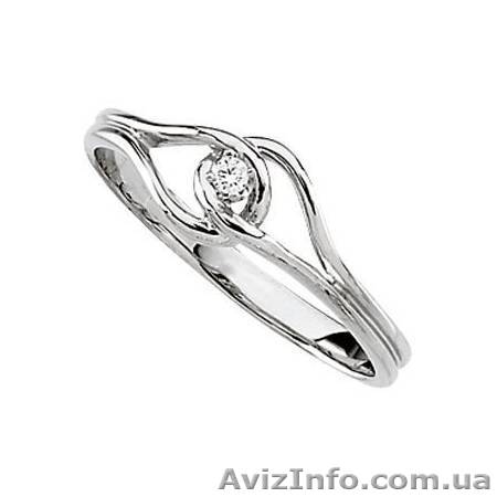 Кольцо из белого золота с миниатюрным бриллиантом - <ro>Изображение</ro><ru>Изображение</ru> #1, <ru>Объявление</ru> #176593