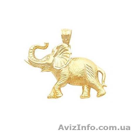 Золотой кулон "Слон" DivaDiamonds DV214 - <ro>Изображение</ro><ru>Изображение</ru> #1, <ru>Объявление</ru> #179590