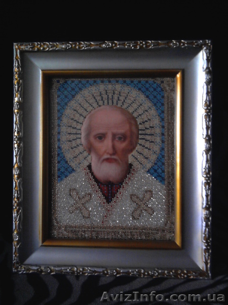 Икона, бисер, Св.Николай - <ro>Изображение</ro><ru>Изображение</ru> #1, <ru>Объявление</ru> #230516