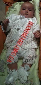 Вязанный крестильный комплект для малыша - <ro>Изображение</ro><ru>Изображение</ru> #1, <ru>Объявление</ru> #254597