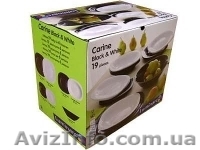 АКЦИЯ! Сервиз Luminarc CARINE white&black/19пред. - <ro>Изображение</ro><ru>Изображение</ru> #1, <ru>Объявление</ru> #344317