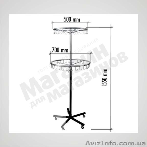 Стойка вешалка двухярусная для магазинов - <ro>Изображение</ro><ru>Изображение</ru> #1, <ru>Объявление</ru> #418342