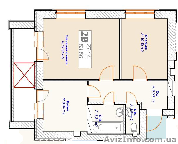 ПРОДАЖА !  2-х КОМ.54кв.м.48000$ - <ro>Изображение</ro><ru>Изображение</ru> #1, <ru>Объявление</ru> #288342