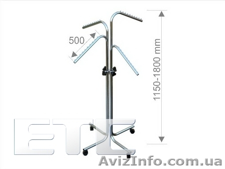 Вешало 4-х рожковое скошенное с регулировкой высоты с шариками - <ro>Изображение</ro><ru>Изображение</ru> #1, <ru>Объявление</ru> #534849