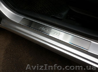 Накладки на пороги Hyundai Accent  - <ro>Изображение</ro><ru>Изображение</ru> #1, <ru>Объявление</ru> #625507