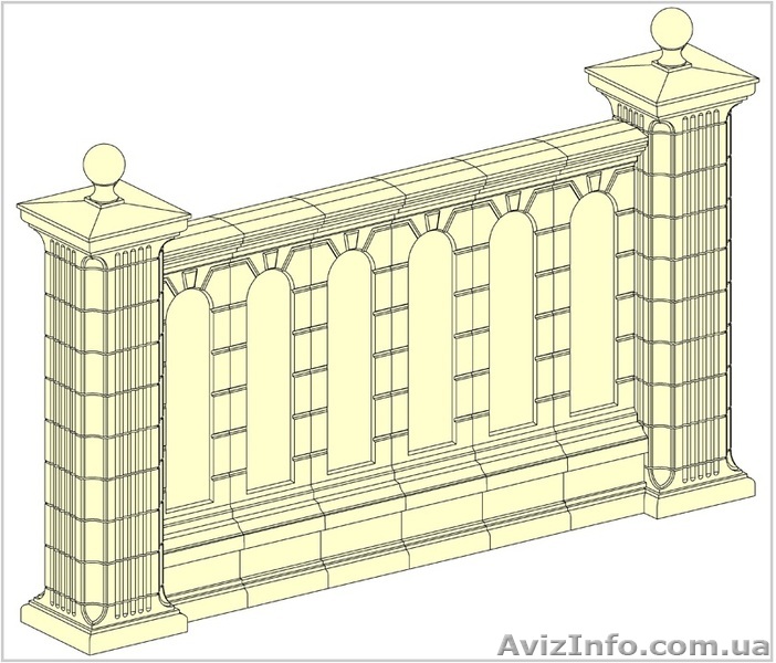 Межколонные секции, забор Киев12 - <ro>Изображение</ro><ru>Изображение</ru> #1, <ru>Объявление</ru> #649291
