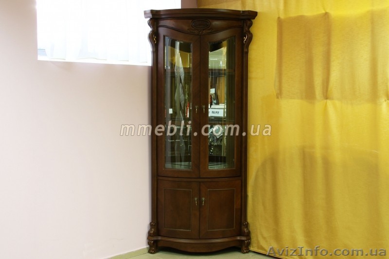 Угловая витрина из натурального дерева серии Cаrpenter ZB 201 - <ro>Изображение</ro><ru>Изображение</ru> #1, <ru>Объявление</ru> #682883