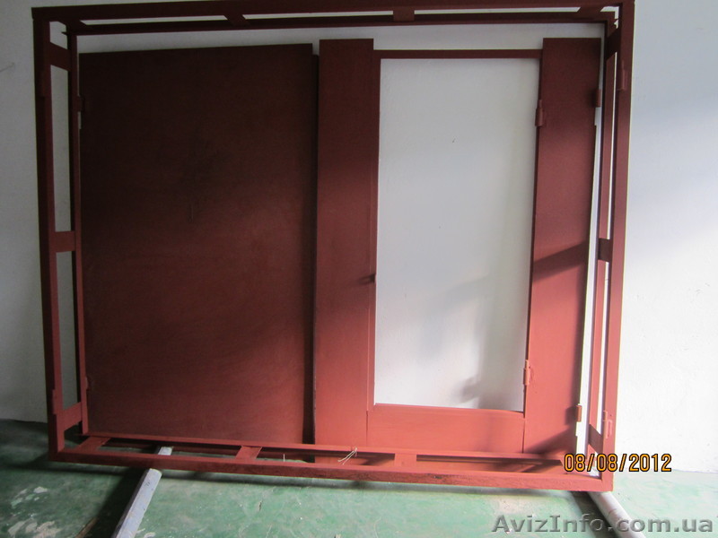 Ворота гаражные металлические с калиткой - <ro>Изображение</ro><ru>Изображение</ru> #1, <ru>Объявление</ru> #736830