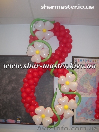 Воздушные шары на 8 Марта Киев, цветы из воздушных шаров, шарики с гелием. - <ro>Изображение</ro><ru>Изображение</ru> #1, <ru>Объявление</ru> #848969