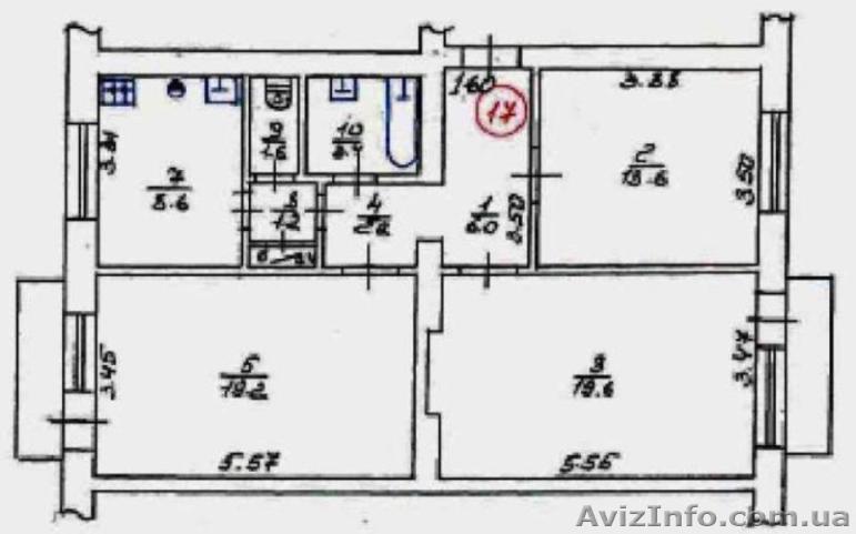 Продам 3-х комнат. квартиру - <ro>Изображение</ro><ru>Изображение</ru> #1, <ru>Объявление</ru> #839467