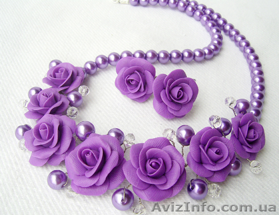 Бусики Лиловые розы - <ro>Изображение</ro><ru>Изображение</ru> #1, <ru>Объявление</ru> #908107