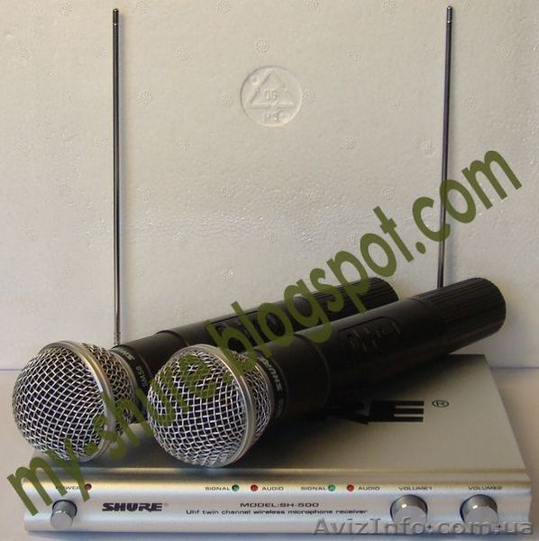 Продам радиосистему Shure SH-500 с 2 радиомикрофонами  - <ro>Изображение</ro><ru>Изображение</ru> #1, <ru>Объявление</ru> #939952