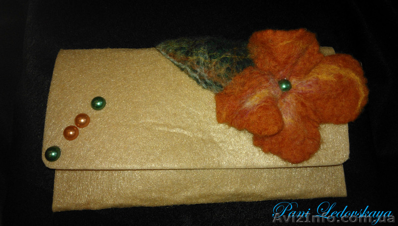 Эксклюзивная косметичка из фетра и шерсти - <ro>Изображение</ro><ru>Изображение</ru> #1, <ru>Объявление</ru> #1011511