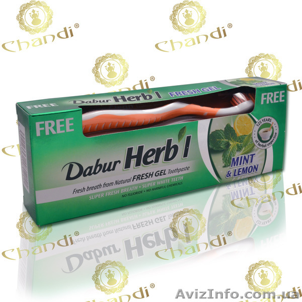 Паста-гель с лимоном и мятой, Dabur + зубная щетка в подарок! - <ro>Изображение</ro><ru>Изображение</ru> #1, <ru>Объявление</ru> #1028126