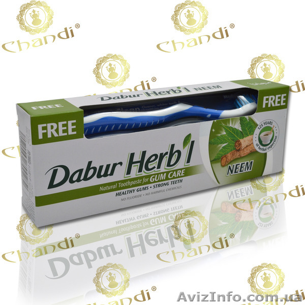 Зубная паста с нимом, Dabur + зубная щетка в подарок! - <ro>Изображение</ro><ru>Изображение</ru> #1, <ru>Объявление</ru> #1028130