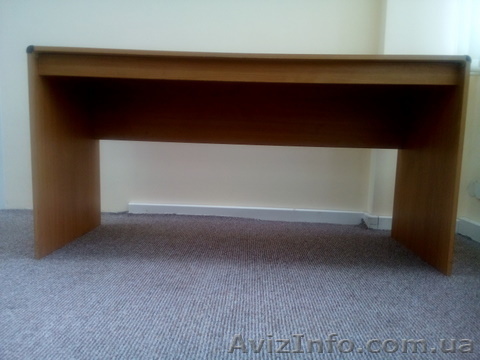Стол офисный прямоугольный б/у в хорошем состоянии. Цвет "ольха"   - <ro>Изображение</ro><ru>Изображение</ru> #1, <ru>Объявление</ru> #1080376