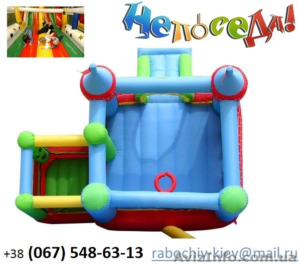 «Крепость с горкой» –надувной батут для детей до 14 лет - <ro>Изображение</ro><ru>Изображение</ru> #1, <ru>Объявление</ru> #1071222