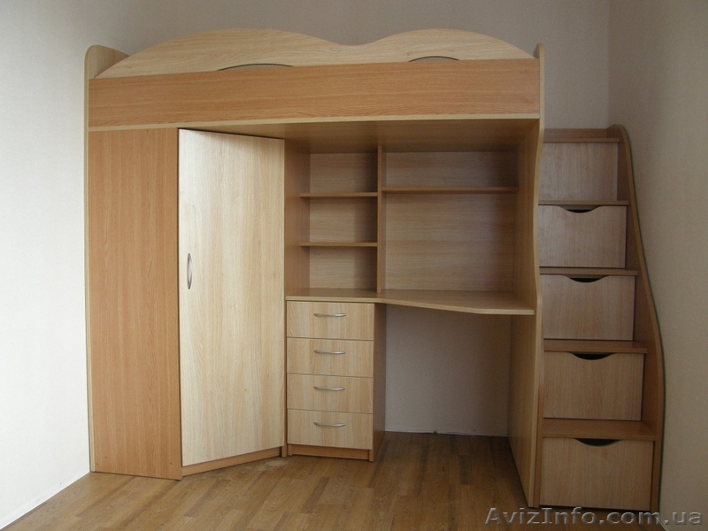 Кровать-чердак с рабочей зоной "Тошка" - <ro>Изображение</ro><ru>Изображение</ru> #1, <ru>Объявление</ru> #1005428