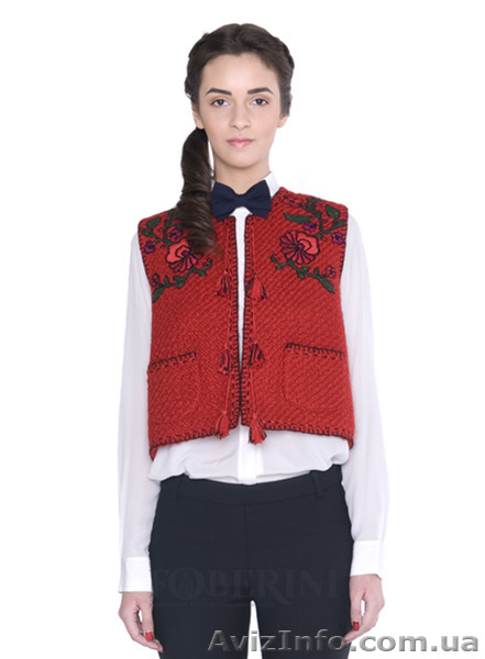 Женская жилетка "Осеняя фантастика" ручная вышивка - <ro>Изображение</ro><ru>Изображение</ru> #1, <ru>Объявление</ru> #1196429
