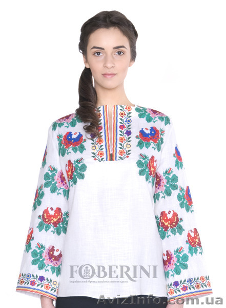 Женская вышиванка "Огненная Мальва" - <ro>Изображение</ro><ru>Изображение</ru> #1, <ru>Объявление</ru> #1196422