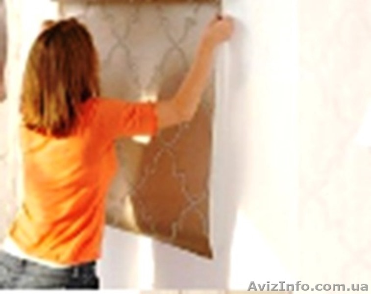 Поклейка обоев цена Киев  - <ro>Изображение</ro><ru>Изображение</ru> #1, <ru>Объявление</ru> #1236429