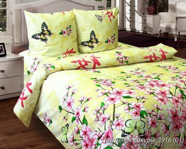 Постельное белье размеры, Комплект Цветение сакуры - <ro>Изображение</ro><ru>Изображение</ru> #1, <ru>Объявление</ru> #1280971