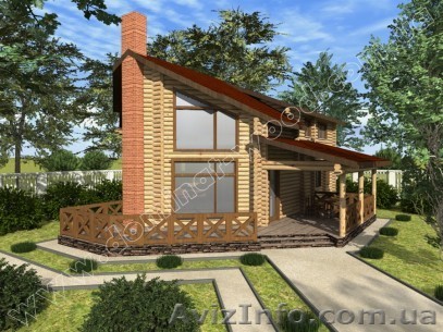 Двухэтажный дом из бруса. Проект Леорд. - <ro>Изображение</ro><ru>Изображение</ru> #1, <ru>Объявление</ru> #1285696