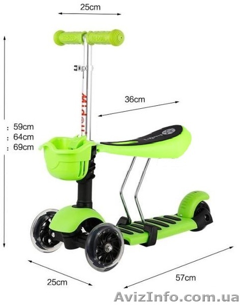 Самокат Scooter 3 in 1 - <ro>Изображение</ro><ru>Изображение</ru> #1, <ru>Объявление</ru> #1315776