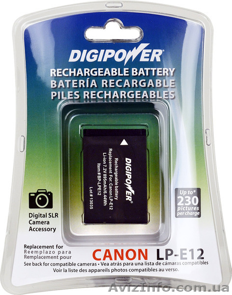 Аккумулятор lp-e12 для Canon - <ro>Изображение</ro><ru>Изображение</ru> #1, <ru>Объявление</ru> #1342198