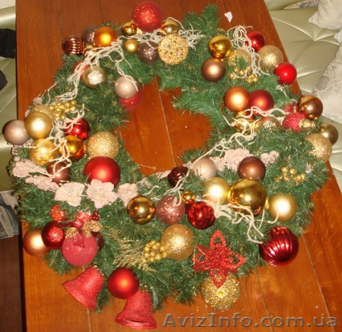 Новогодний венок от дизайнера в Киеве - <ro>Изображение</ro><ru>Изображение</ru> #1, <ru>Объявление</ru> #1346658