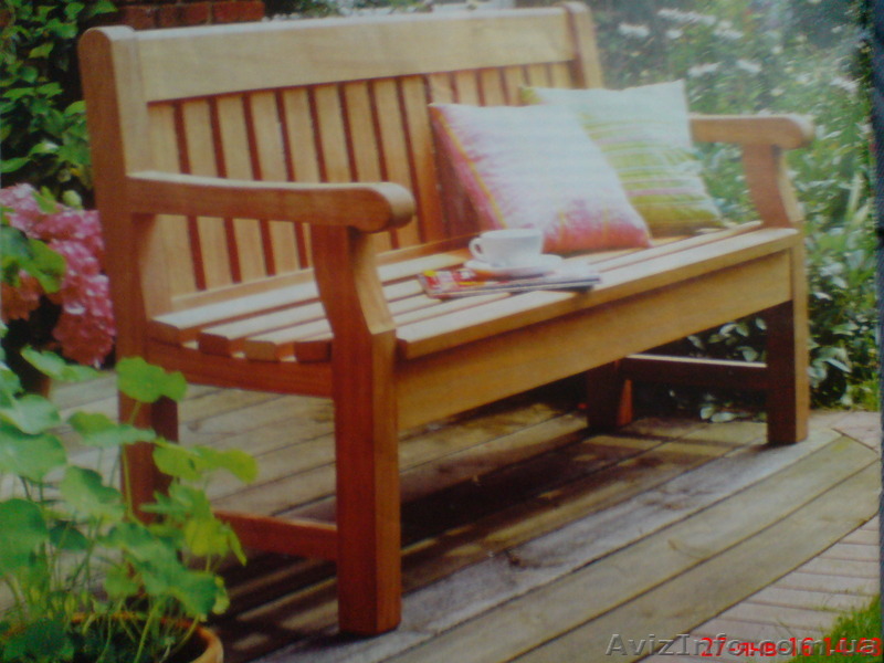 Садовая деревянная лавочка классическая - <ro>Изображение</ro><ru>Изображение</ru> #1, <ru>Объявление</ru> #1364351