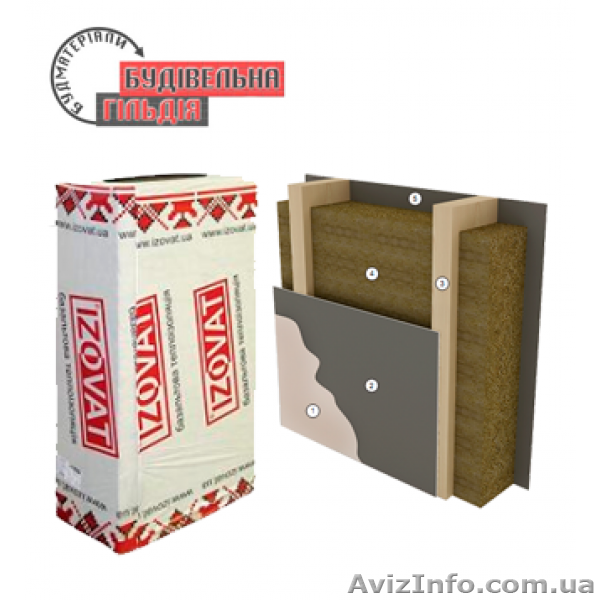 Продам минвату IZOVAT 40 кг/м3 100 мм - <ro>Изображение</ro><ru>Изображение</ru> #1, <ru>Объявление</ru> #1363580