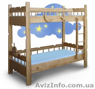 Двухъярусная кровать из ясеня «Врунгель» - <ro>Изображение</ro><ru>Изображение</ru> #1, <ru>Объявление</ru> #1375151