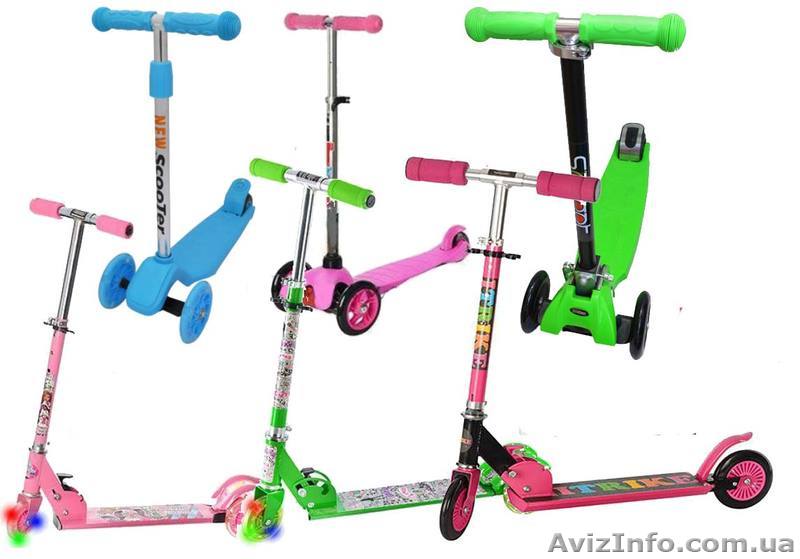 Детские самокаты двухколёсные, трёхколёсные - <ro>Изображение</ro><ru>Изображение</ru> #1, <ru>Объявление</ru> #1399973