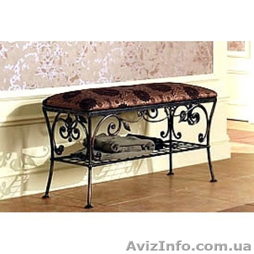 Скамейка для прихожей "Уют Браун" КПД1.1. Кованая мебель для дома и дачи.     - <ro>Изображение</ro><ru>Изображение</ru> #1, <ru>Объявление</ru> #1402732