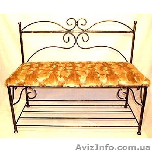 Скамейка подставка для обуви "Орион" КПД7. Кованая мебель с доставкой. - <ro>Изображение</ro><ru>Изображение</ru> #1, <ru>Объявление</ru> #1403278