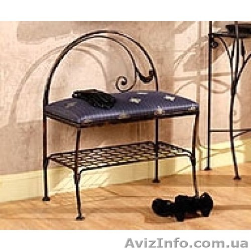Скамейка подставка для обуви "Лайт" КПД 9.  Кованые вешалки и скамейки. - <ro>Изображение</ro><ru>Изображение</ru> #1, <ru>Объявление</ru> #1403299