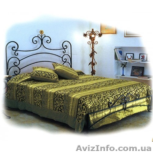 Кованая односпальная кровать «Аро» ПОЛ8. Кованые кровати и пуфы  - <ro>Изображение</ro><ru>Изображение</ru> #1, <ru>Объявление</ru> #1406010