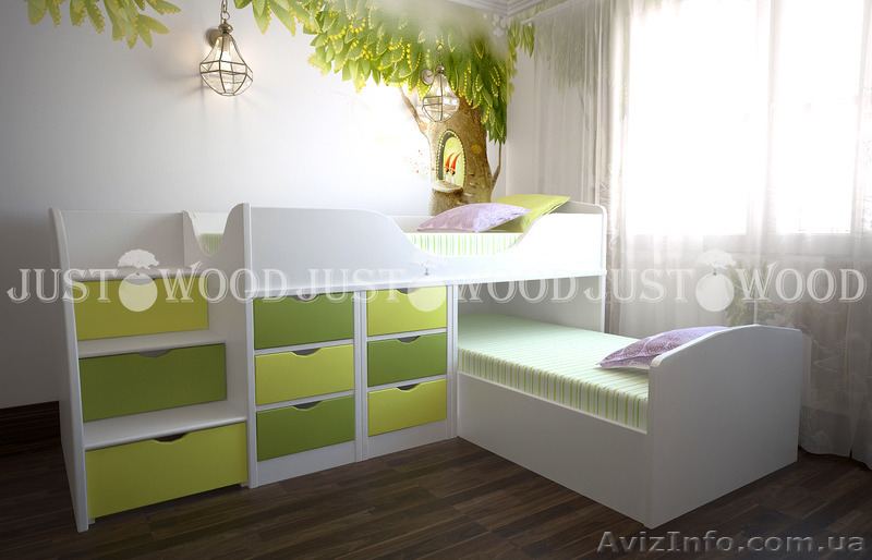 Двухъярусная кровать Умка 2 натуральное дерево - <ro>Изображение</ro><ru>Изображение</ru> #1, <ru>Объявление</ru> #1509238