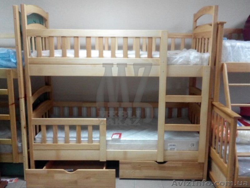 Двухъярусная кровать Рута Люкс - Бук, Масло - <ro>Изображение</ro><ru>Изображение</ru> #1, <ru>Объявление</ru> #1536720