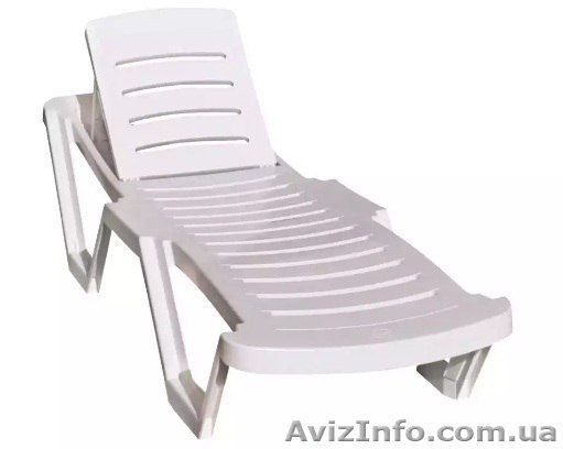 Шезлонг пляжный Irak Plastik Capissi белый - <ro>Изображение</ro><ru>Изображение</ru> #1, <ru>Объявление</ru> #1548580