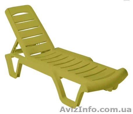Шезлонг пляжный Бриз белый оливковый зеленый - <ro>Изображение</ro><ru>Изображение</ru> #1, <ru>Объявление</ru> #1561417