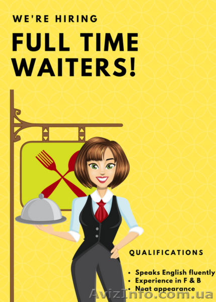 ОФИЦИАНТКИ В РЕСТОРАНЫ 5* в страны Ближнего Востока - <ro>Изображение</ro><ru>Изображение</ru> #1, <ru>Объявление</ru> #1577716