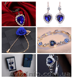 Уникальный подарочный ювелирный комплект 9 в 1 TITANIK OCEAN HEART  - <ro>Изображение</ro><ru>Изображение</ru> #1, <ru>Объявление</ru> #1600473