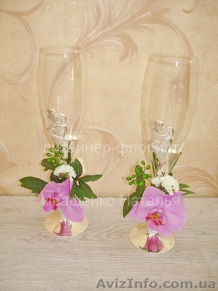 Декор бокалов цветами - <ro>Изображение</ro><ru>Изображение</ru> #1, <ru>Объявление</ru> #1609151